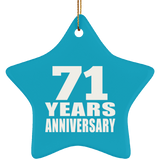 71st Anniversary 71 Years - Star Ornament