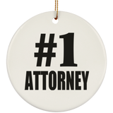Number One #1 Attorney - Circle Ornament
