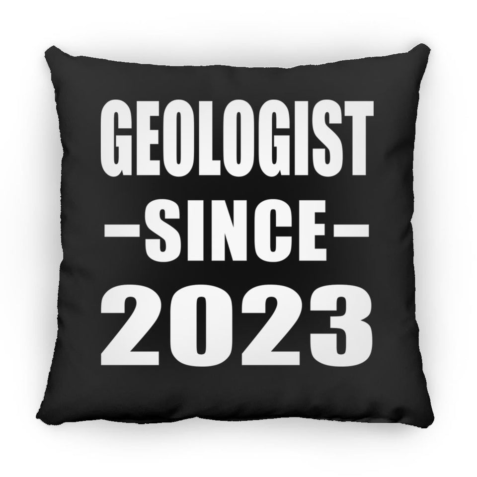Geologist Since 2023 - Throw Pillow Black