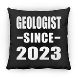 Geologist Since 2023 - Throw Pillow Black