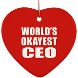 World's Okayest CEO - Heart Ornament