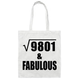 99th Birthday Square Root of 9801 & Fabulous - Tote Bag White