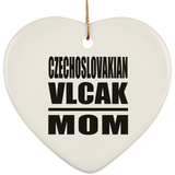Czechoslovakian Vlcak Mom - Heart Ornament