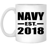 Navy Established EST. 2018 - 11 Oz Coffee Mug