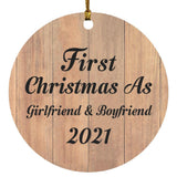 First Christmas As Girlfriend & Boyfriend 2021 - Circle Ornament C