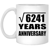 79th Anniversary Square Root of 6241 Years Anniversary - 11oz Coffee Mug