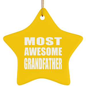 Most Awesome Grandfather - Star Ornament