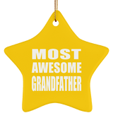 Most Awesome Grandfather - Star Ornament