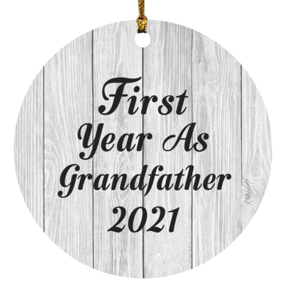 First Year As Grandfather 2021 - Circle Ornament F