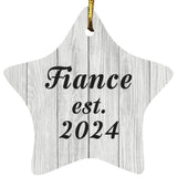 Fiance Established Est. 2024 - Star Ornament F