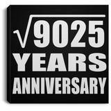 95th Anniversary Square Root of 9025 Years Anniversary - Canvas Square