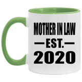 Mother In Law Established EST. 2020 - 11oz Accent Mug Green
