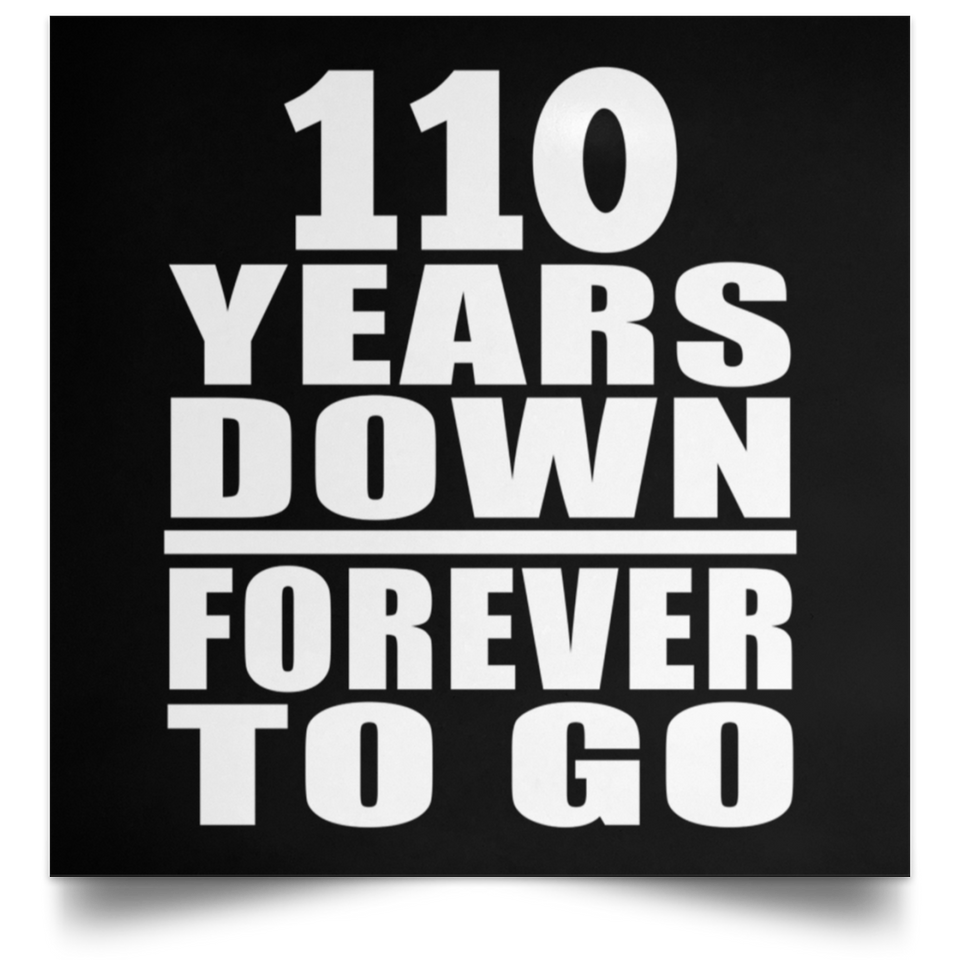 110th Anniversary 110 Years Down Forever to Go - Poster Square