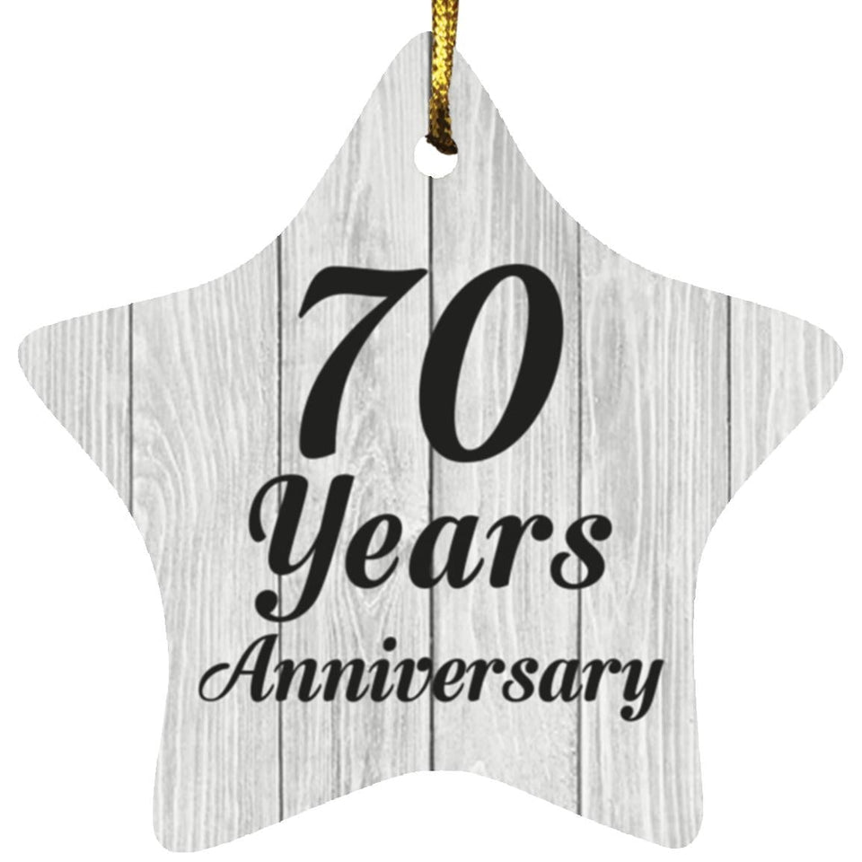 70th Anniversary 70 Years Anniversary - Star Ornament F