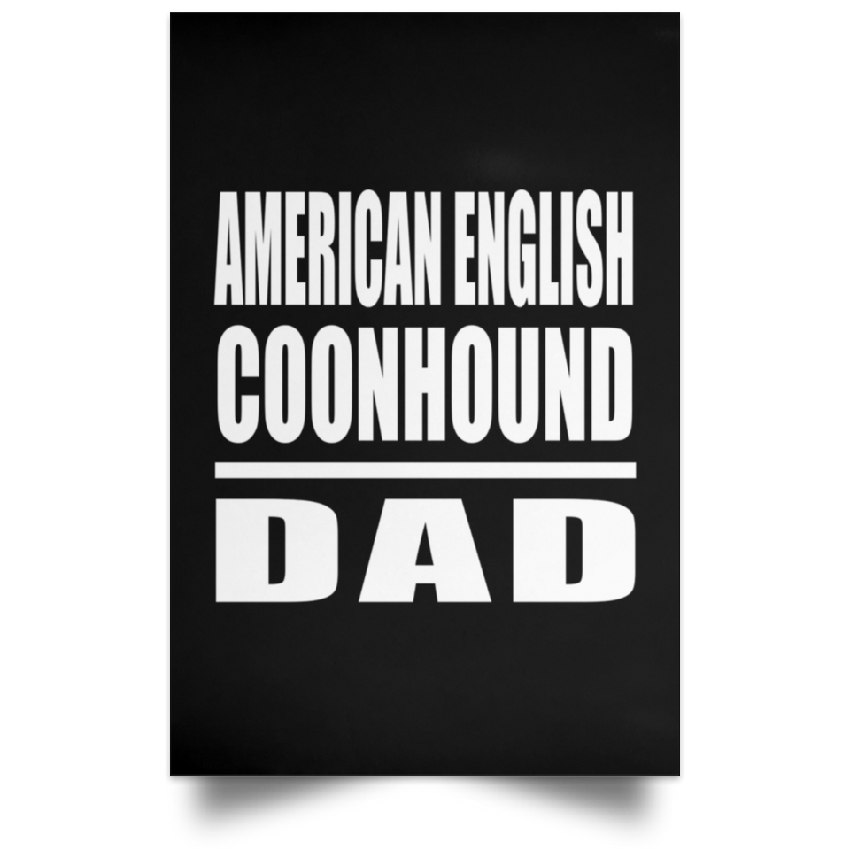 American English Coonhound Dad - Poster Portrait
