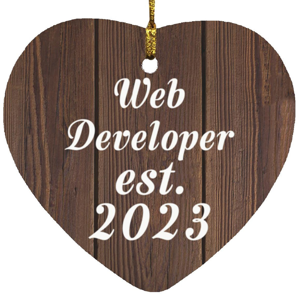 Web Developer Established Est. 2023 - Heart Ornament D