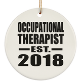 Occupational Therapist Established EST. 2018 - Circle Ornament