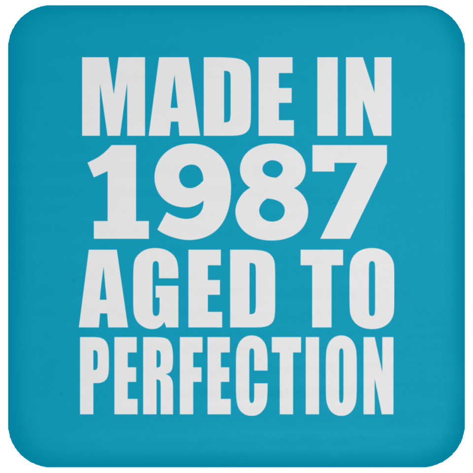 37th Birthday Made In 1987 Aged to Perfection - Drink Coaster