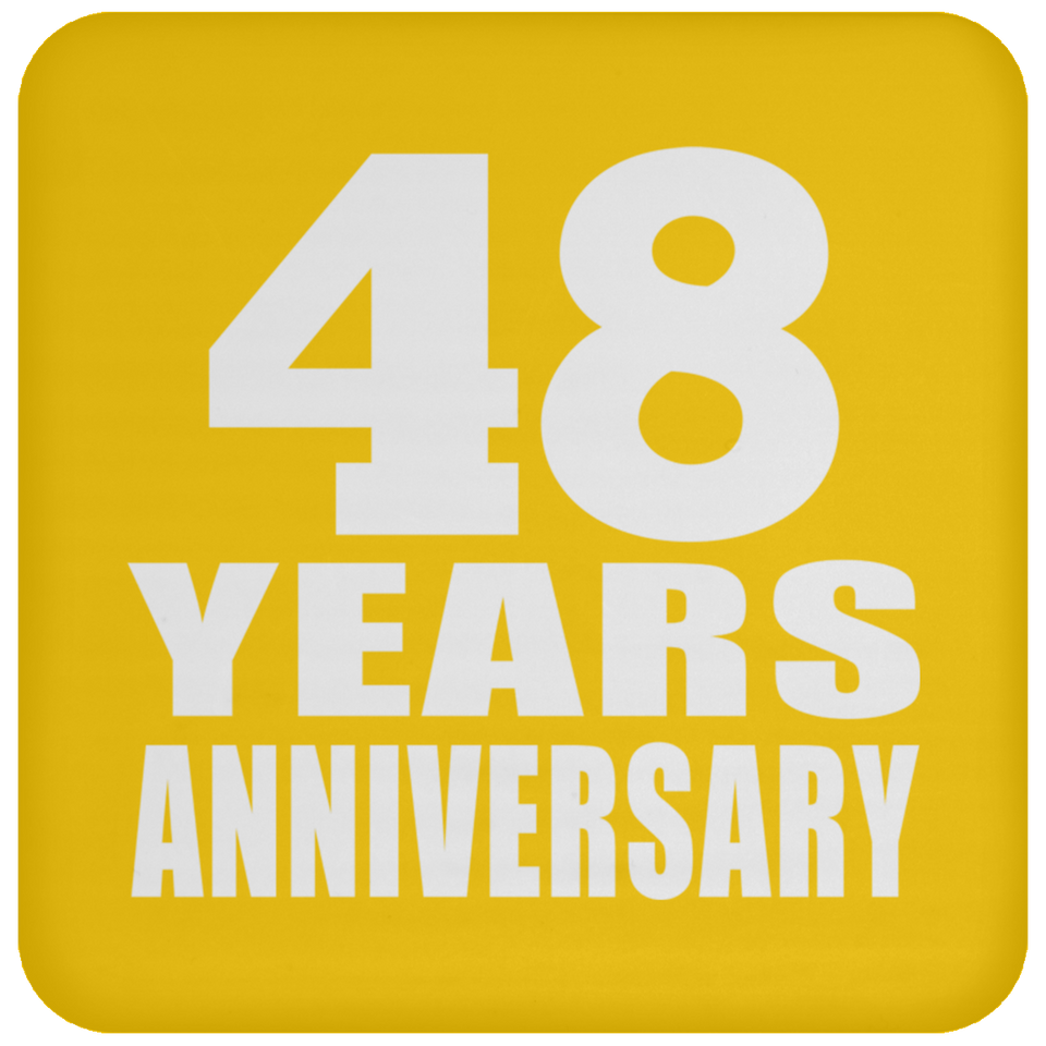 48th Anniversary 48 Years - Drink Coaster