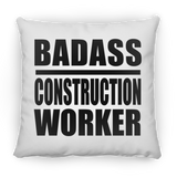 Badass Construction Worker - Throw Pillow