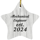 Mechanical Engineer Established Est. 2024 - Star Ornament F