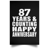 Happy 87th Anniversary 87 Years & Counting - Poster Portrait
