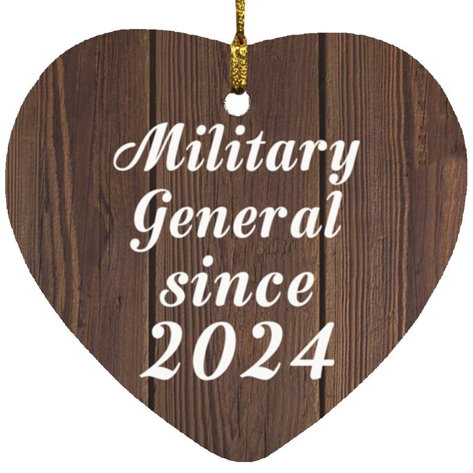 Military General Since 2024 - Heart Ornament D