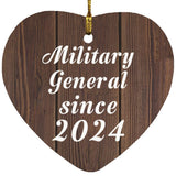 Military General Since 2024 - Heart Ornament D