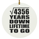 66th Anniversary Square Root of 4356 Years Lifetime To Go - Circle Ornament