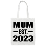 Mum Established EST. 2023 - Tote Bag White