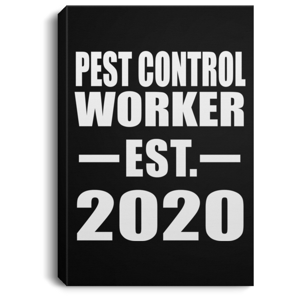 Pest Control Worker Established EST. 2020 - Canvas Portrait