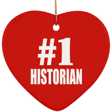 Number One #1 Historian - Heart Ornament