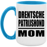 Drentsche Patrijshond Mom - 15oz Accent Mug Blue