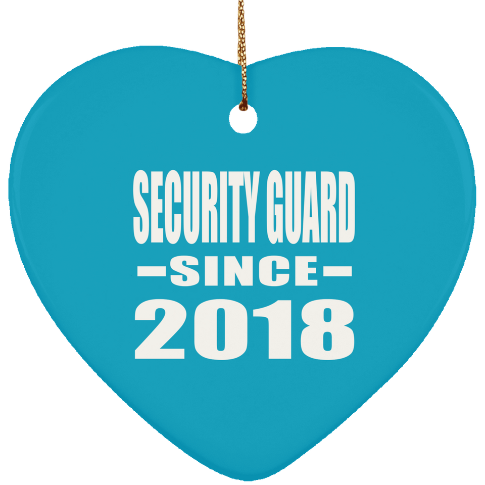 Security Guard Since 2018 - Heart Ornament