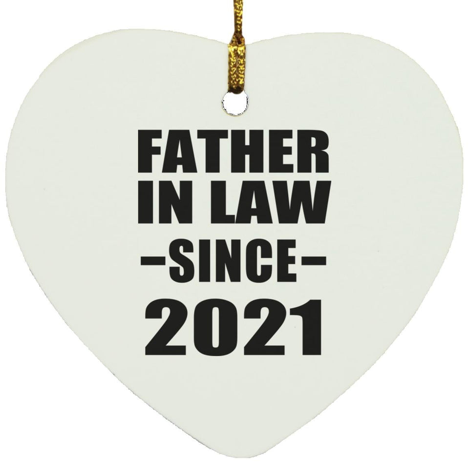 Father In Law Since 2021 - Heart Ornament