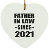 Father In Law Since 2021 - Heart Ornament