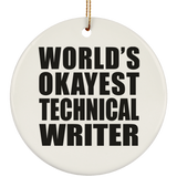 World's Okayest Technical Writer - Circle Ornament