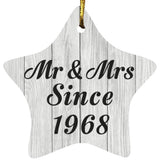 56th Anniversary Mr & Mrs Since 1968 - Star Ornament F
