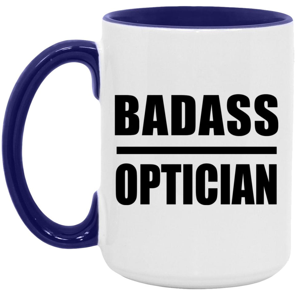 Badass Optician - 15oz Accent Mug Purple