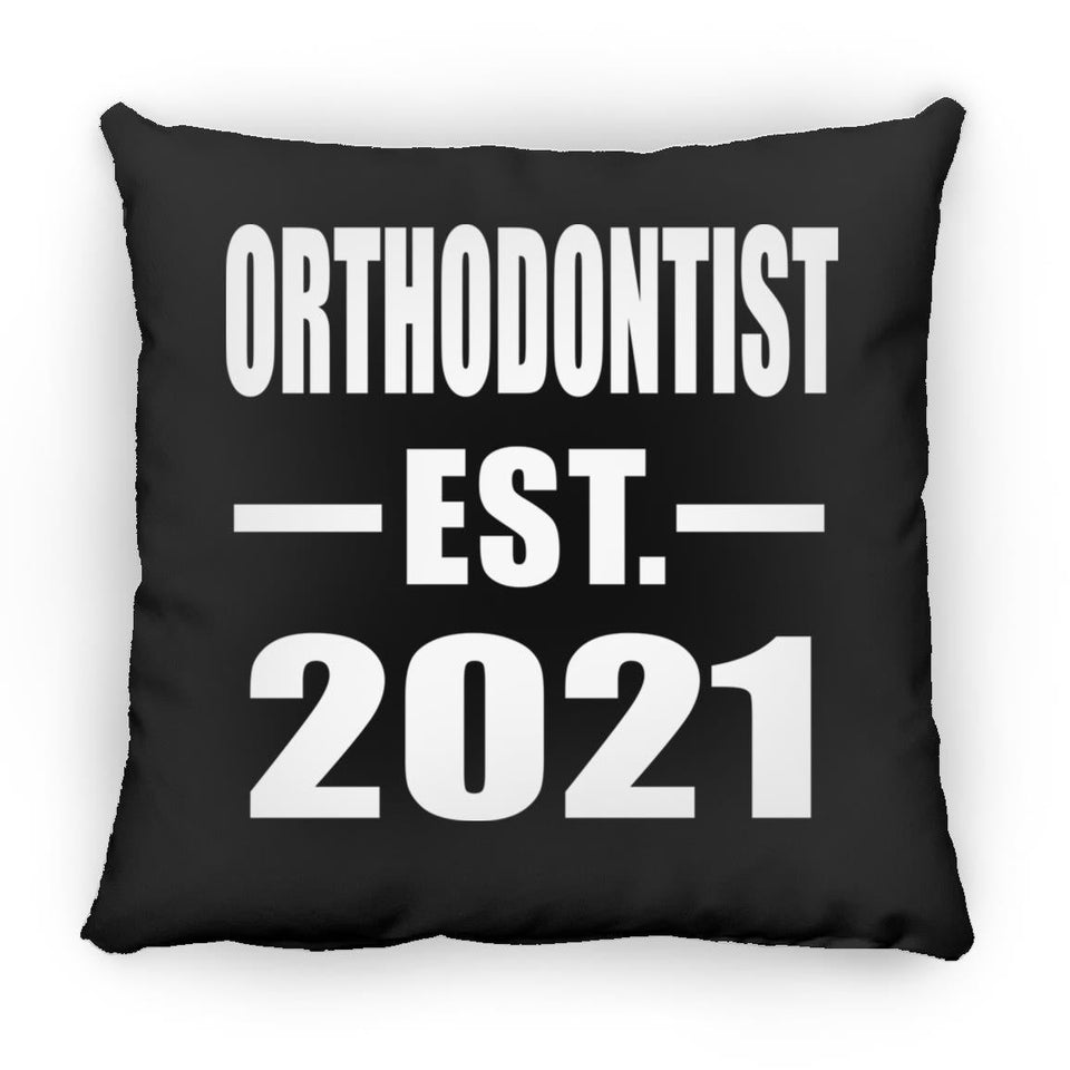 Orthodontist Established EST. 2021 - Throw Pillow Black