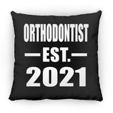Orthodontist Established EST. 2021 - Throw Pillow Black