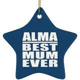 Alma Best Mum Ever - Star Ornament