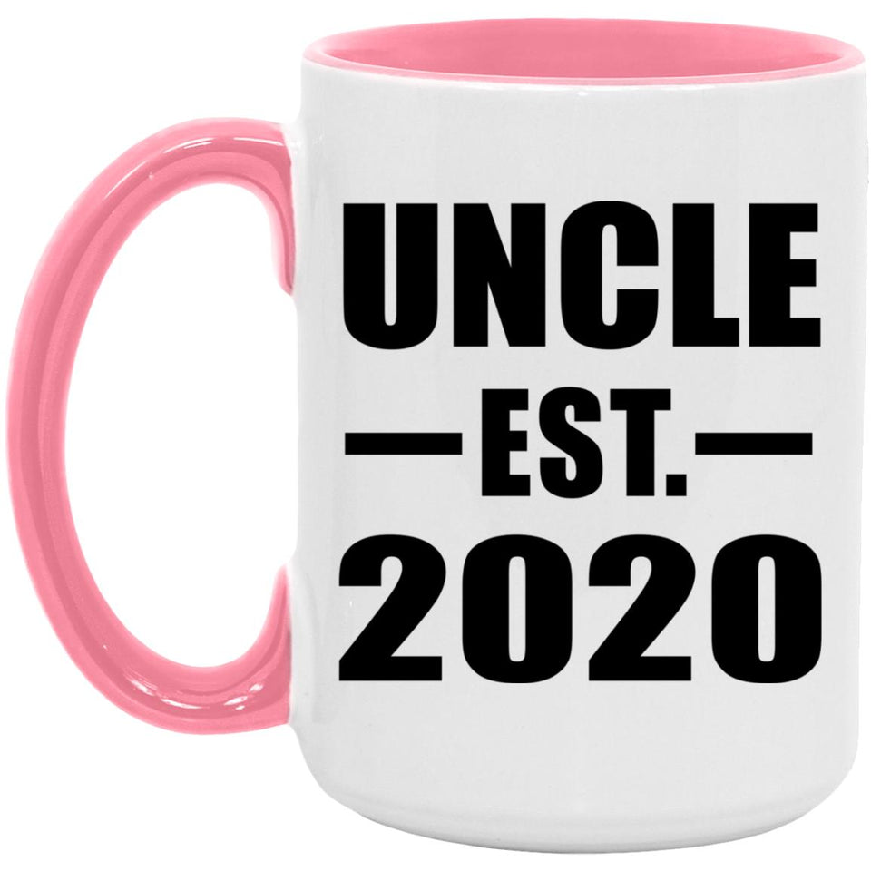 Uncle Established EST. 2020 - 15oz Accent Mug Pink