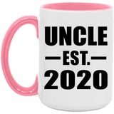 Uncle Established EST. 2020 - 15oz Accent Mug Pink