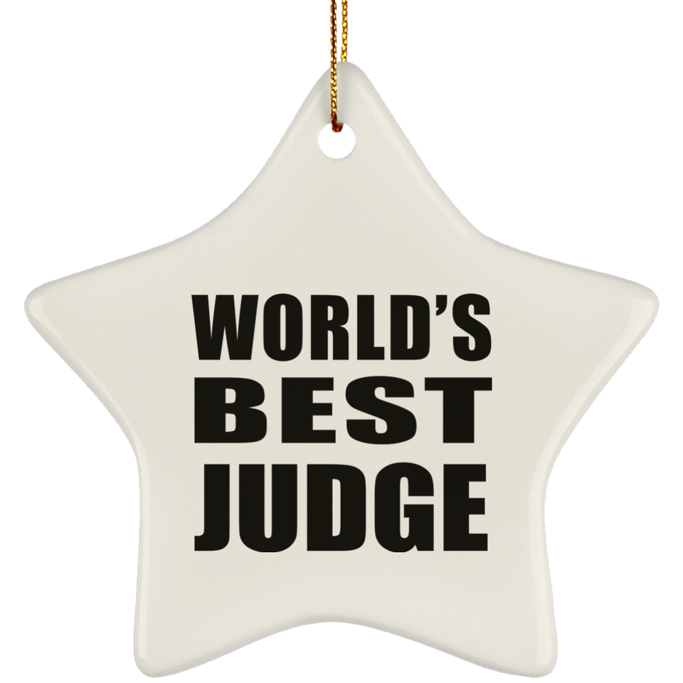 World's Best Judge - Star Ornament