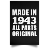81st Birthday Made in 1943 All Parts Original - Poster Portrait