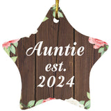Auntie Established Est. 2024 - Star Ornament A