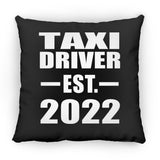 Taxi Driver Established EST. 2022 - Throw Pillow Black