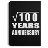 10th Anniversary Square Root of 100 Years Anniversary - Canvas Portrait