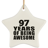 97th Birthday 97 Years Of Being Awesome - Star Ornament